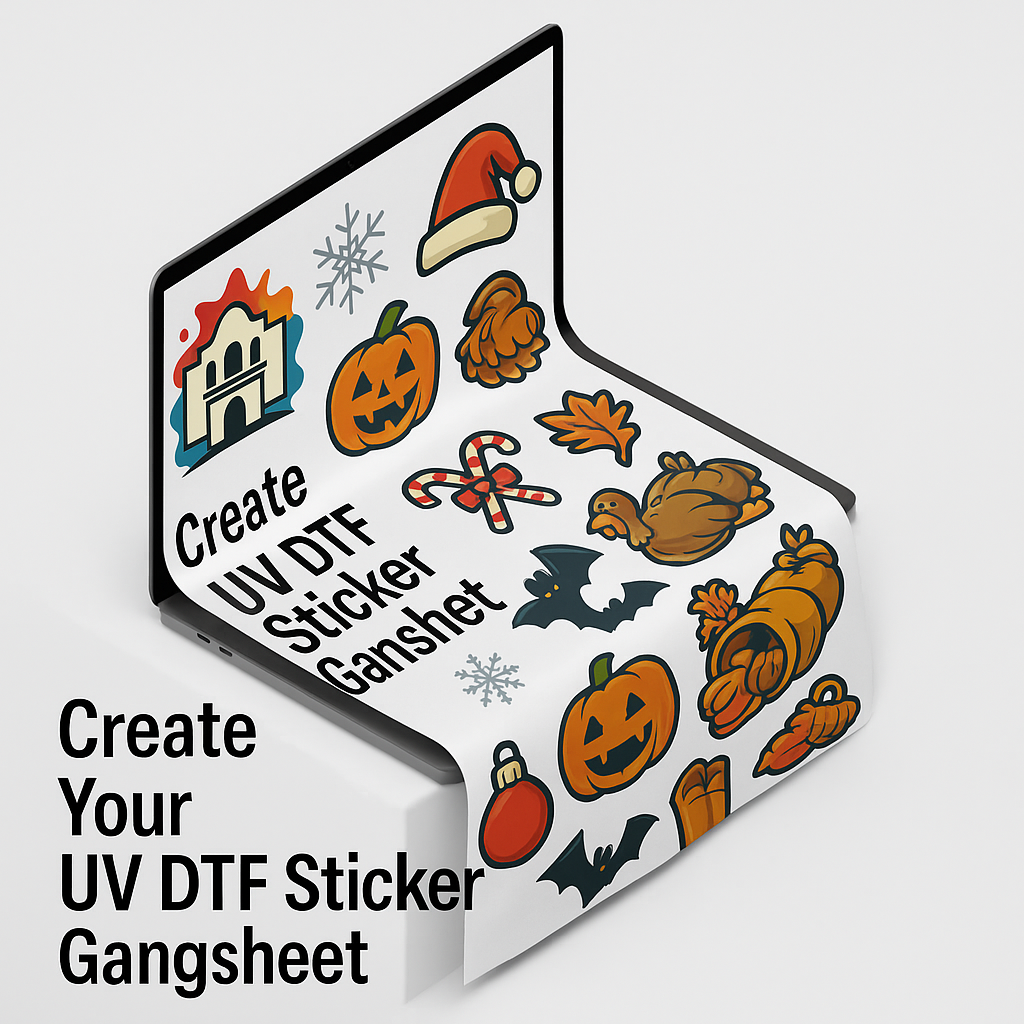 UV DTF Sticker Gang Sheet Builder