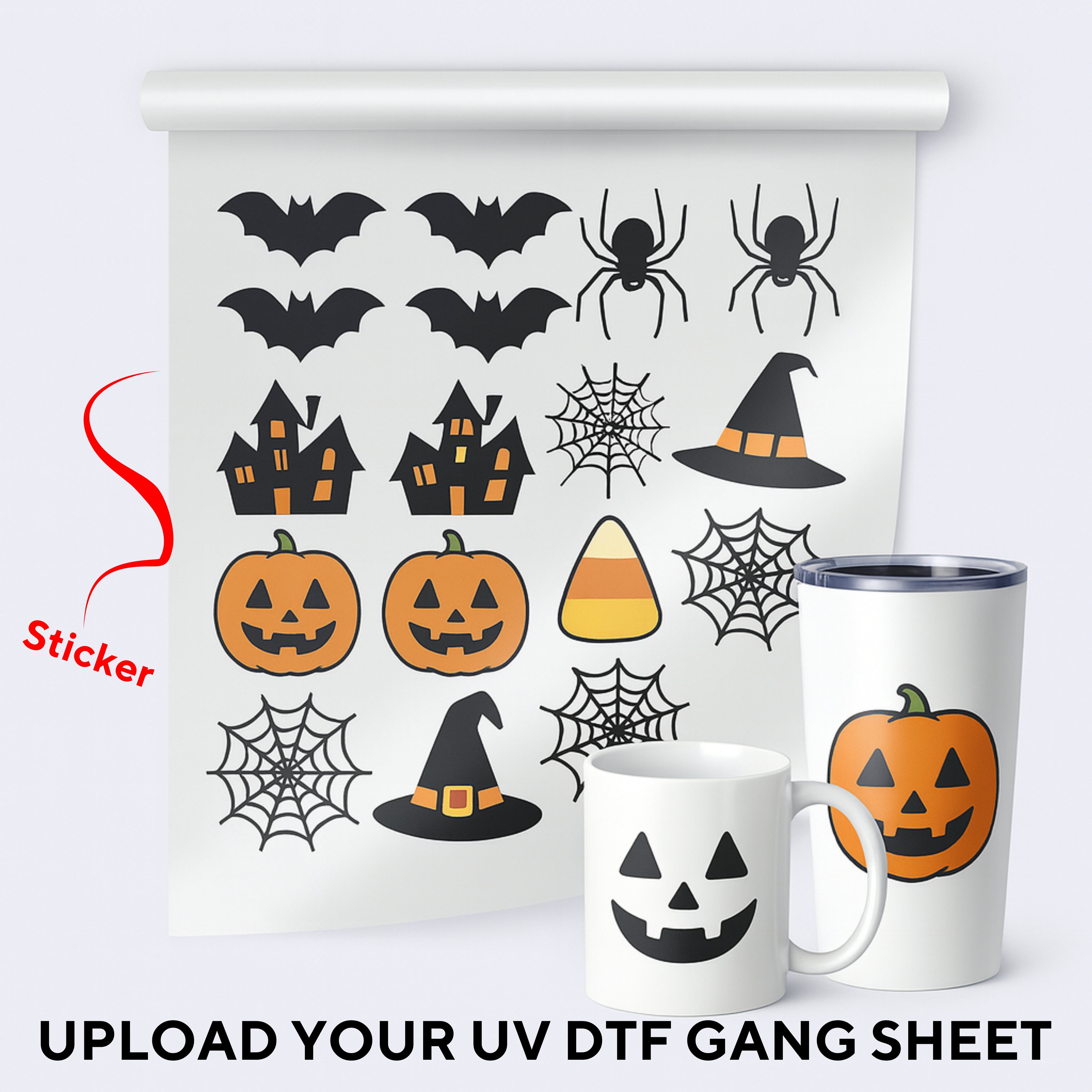 Upload UV DTF Sticker Gang Sheets