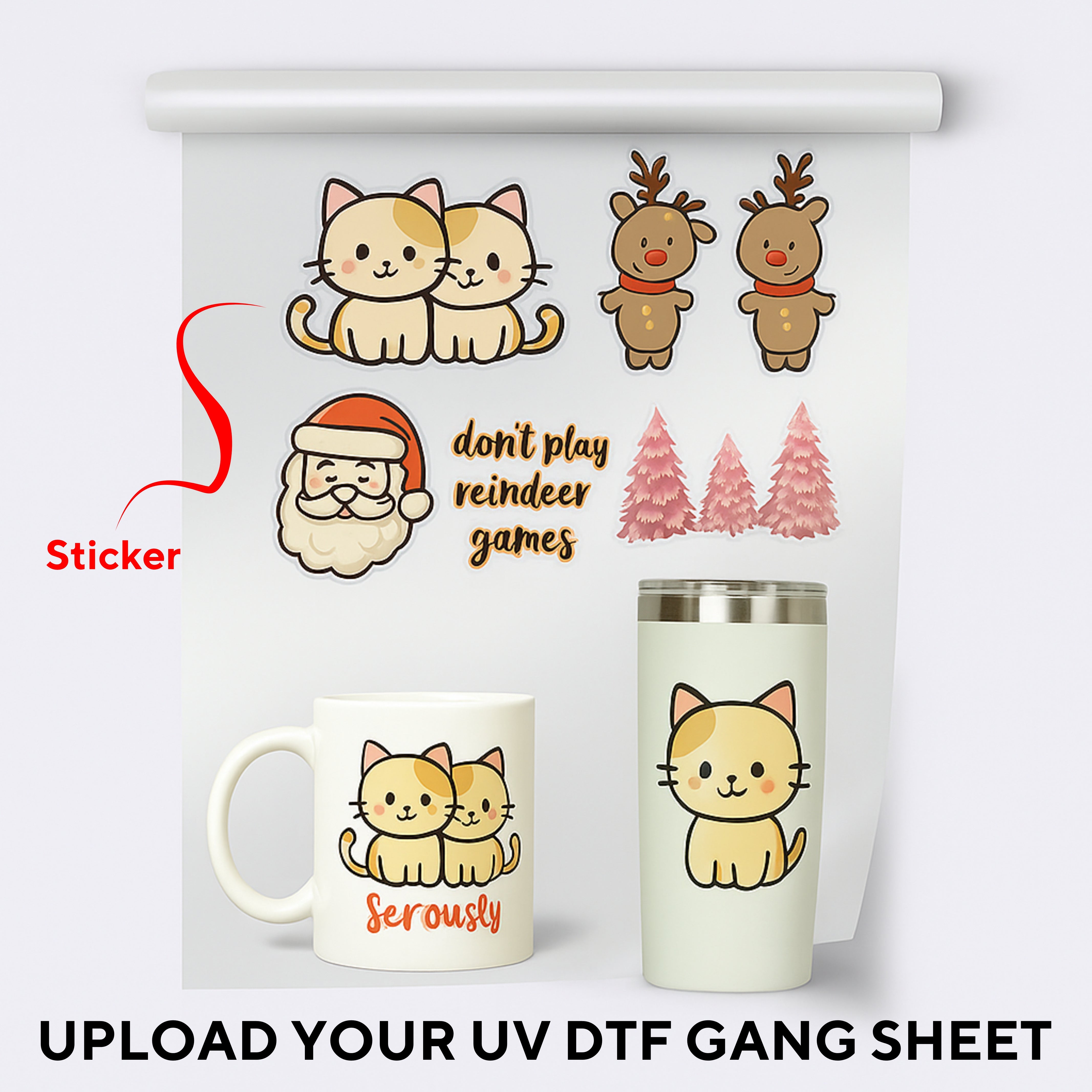 Upload UV DTF Sticker Gang Sheets
